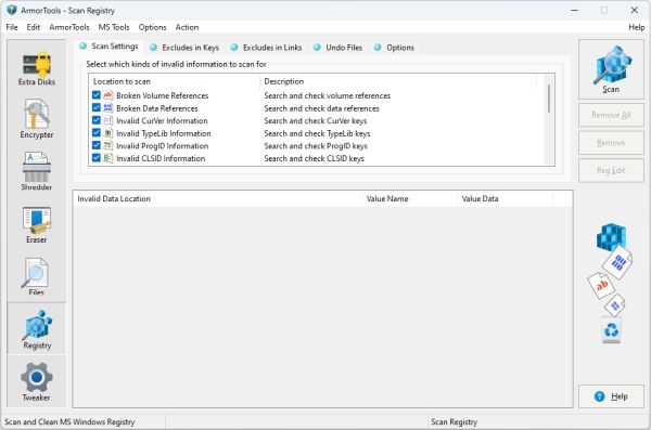 Scan Registry Screen Shot